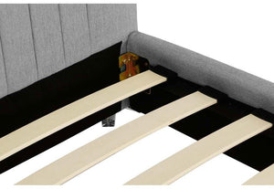 Seconique Hampton Grey Teal Upholstered Fabric Bed 4FT6 Double 5FT King Size (5674808705190)