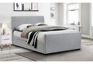 Julian Bowen Capri Fabric Upholstered Bed with 2 Underbed Drws Double 5FT King (6048933740718)