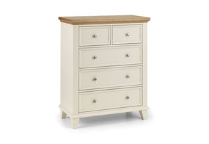 Julian Bowen Portland Stone White 3 + 2 Drawer 4 + 2 Drawer Chests (5644522094758)