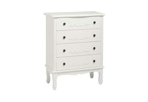 LPD Furniture Antoinette Black and White 4 Drawer Chest (6113122713774)