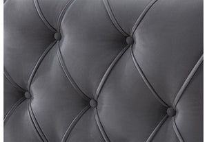 Birlea Woodbury Grey Velvet Upholstered Fabric Bed Double, King and Super King (5597391978662)