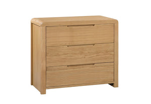 Julian Bowen Curve Waxed Solid Oak 3 Drawer 3 + 2 Drawer 6 Drawer Wide Chest (6570277077166)