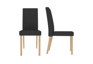 LPD Atlanta Oak Dining Table with 4 Anna Beige, Grey, Teal Chairs Dining Set (6113144438958)