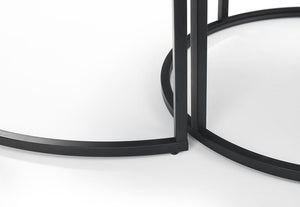Julian Bowen Staten Concrete Effect with Powder Coated Steel Round Coffee Table (5644626657446)
