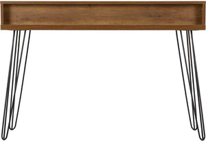 Seconique Ottawa Medium Oak Effect with Black 3 Drawer Console Table (5759183421606)