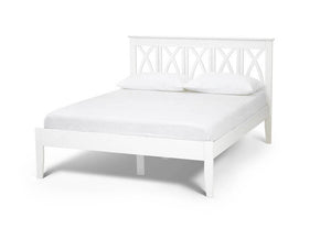 Serene Autumn Honey Oak Opal White Hevea Wooden Bed 3FT 4FT Double 5FT 6FT (6675386826926)