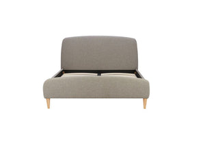 Birlea Quebec Grey Upholstered Fabric Bed 4FT Small Double, Double and King Size (5597390536870)