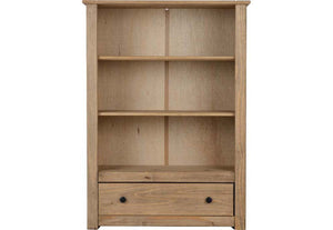 Seconique Panama Natural Wax 1 Drawer Bookcase (5759249940646)