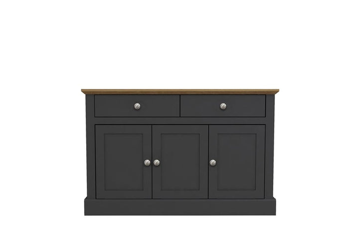 LPD Devon Oak/White, Oak/Charcoal & Oak 3 Door 2 Drawer Sideboard