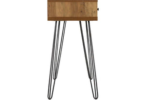 Seconique Ottawa Medium Oak Effect with Black 3 Drawer Console Table (5759183421606)