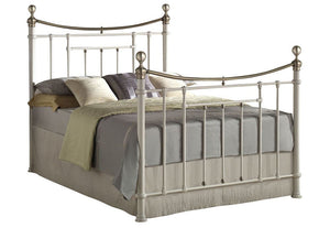 Birlea Bronte Black and Cream Metal Bed Frame 4FT6 Double and 5FT King Size (5597354623142)