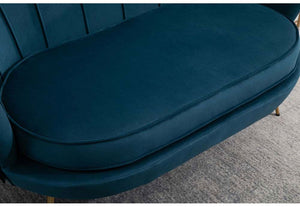 Birlea Ariel Blue and Coral Retro Upholstered Fabric Sofa 2 Seater, 1 Seater (5690512801958)