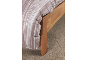 Serene Mya Honey Oak Opal White Hevea Wooden Bed 3FT Small Double 4FT6 5FT 6FT (6677588967598)