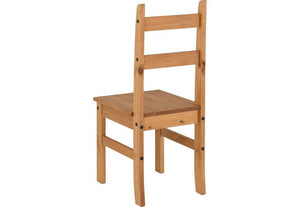 Seconique Corona Distressed Waxed Pine Budget Dining Set Table + 4 Chairs (5718943629478)