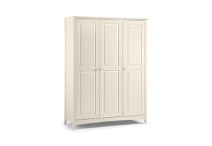 Julian Bowen Cameo Stone White Solid Pine 2 Door 3 Door Wardrobe (6570242572462)