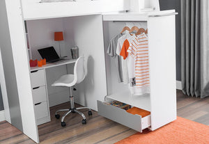 Julian Bowen Pegasus White & Anthracite High Sleeper (5639591166118)