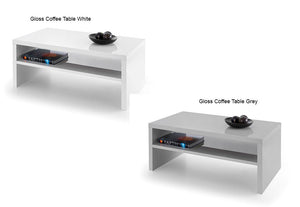 Julian Bowen Metro White and Grey High Gloss Coffee Table (6542894530734)