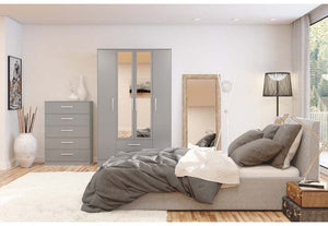 OSD Lynx High Gloss Grey Wardrobe (7582012539054)