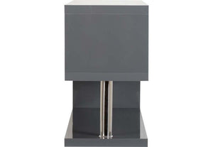 Seconique Charisma Black, Grey, White and Light Sonoma Oak with Chrome TV Stand (5768984985766)