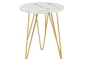 LPD Furniture Fusion Black, White and Wood Marble Lamp Table (6169576407214)
