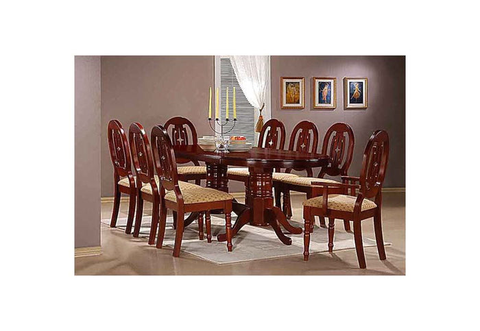 OSD Zenica Solid Rubberwood Mahogany Dining Chair