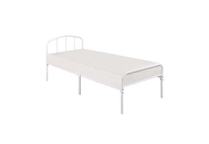 LPD Milton White & Black Metal Bed Frame Single Small Double, Double King Size (6164260487342)