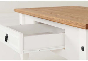 Seconique Corona Grey and White and Distressed Waxed Pine 1 Drw Coffee Table (5762068218022)