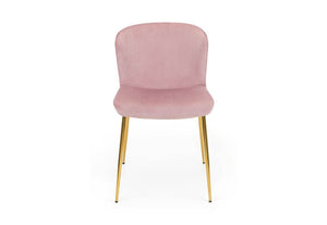 Julian Bowen Harper Dusky Pink, Grey & Blue Velvet Set of 6 Dining Chairs (7582868406446)