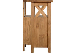 Seconique Salvador Distressed Waxed Pine Tile Top Corner TV Unit (5759289524390)