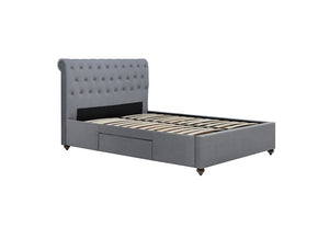 Birlea Marlow 2 Drawer Upholstered Fabric Bed Double, King and Super King Size (5597390373030)