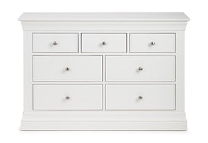 Julian Bowen Clermont White Solid Pine 3 + 2 Drawer 4 + 3 Drawer (5642197663910)