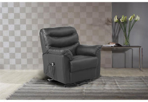 Birlea Regency Black, Brown and Wheat Faux Leather Manual Rise and Recline Chair (5600690307238)